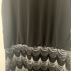 Black and silver sequins cocktail dress